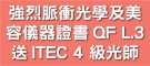 強烈脈衝光學及美容儀器證書QF L.3  送ITEC 4 級光師